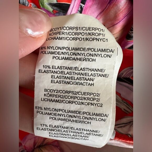 Trina Turk Shangri La Floral Print Coverup Pants - in Orange Red size XS WIDE - Picture 4 of 8